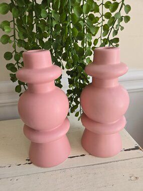 Pair cute Pink Candleholders🌸🌷